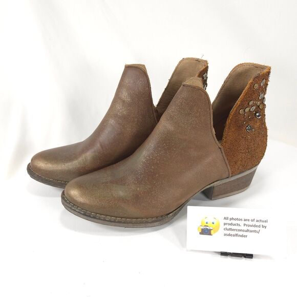Circle G Casual Leather Slip On Ankle Boot Womens Size 9.5 7673 Brown - Picture 1 of 10